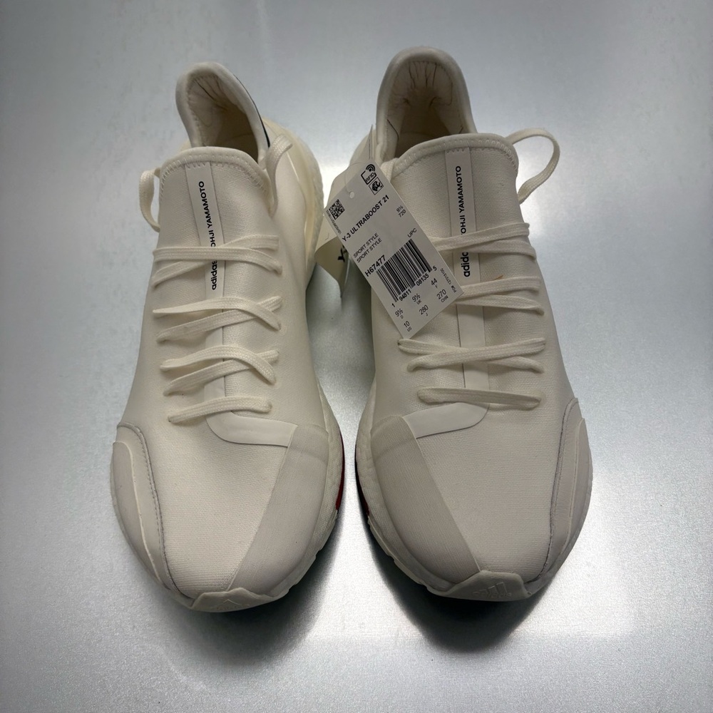 Y-3 Adidas Yohji Yamamoto Ultraboost 21 Triple White Sneakers US 10 NWT